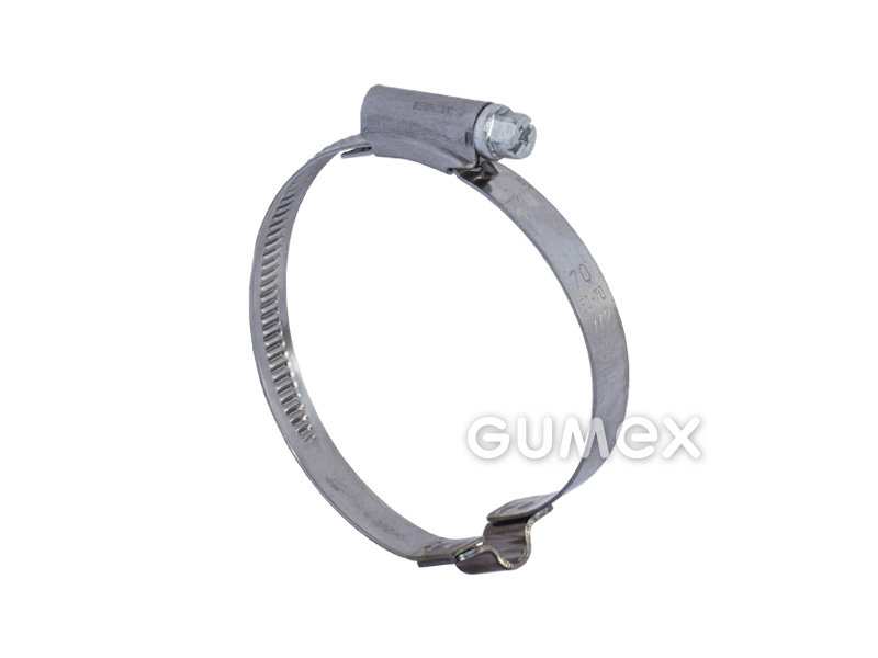 Schelle 212 für Spiralschläuche, DN 38-45mm, Bereich 35-55/9mm, verzinkte Schraube,Band+Brücke SS W2, 
